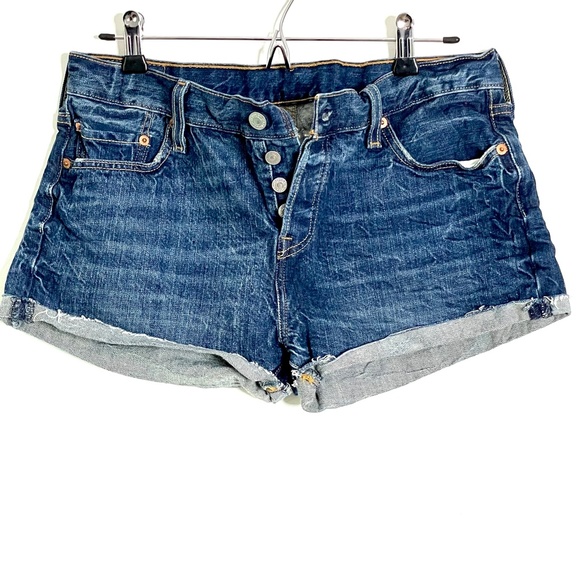 Levi's Pants - Levi's 501 Cut Off Red Tab Button Fly Rigid Denim Shorts